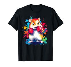 Criceto che indossa guanti da boxe colorato arte Maglietta