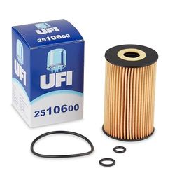 UFI Filtro de óleo 25.106.00, filtro de óleo de substituição, adequado para carros, adequado para modelos de Audi, Seat, Skoda e Volkswagen