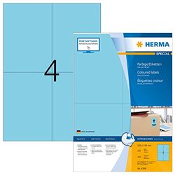 Herma 4398 Étiquettes 105 x 148 A4 400 pièces Bleu