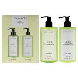 Beauty Space Hand Lotion Duo - Limen and Mandarin by BeautySpace for Unisex - 2 Pc 11.8oz Hand Lotion, 11.8oz Hand Wash