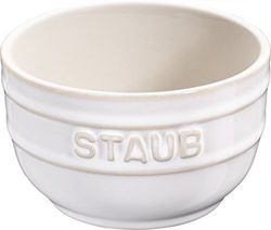 STAUB Set di 6 pirottini da dessert in ceramica, colore bianco avorio, 9 cm