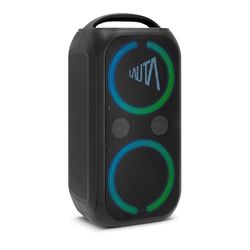 TechniSat Lauta WummsBOX Draagbare premium bluetooth-luidspreker met led-lichteffecten (Bass Boost, True Wireless Stereo, 12 uur batterijduur, IPX4 spatwaterdicht, 80 W RMS vermogen)