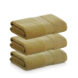 PADUANA | Pack of 3 Shower Towels 70 x 140 Olive Green 100% Combed Cotton – Soft, Fast Drying and Maximum Absorption Towel – Available Bath Towel, Wash Towel, Shower Towel and Bath Towel