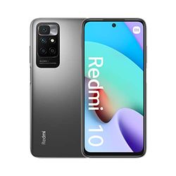 Xiaomi Redmi 10 - Smartphone de 4+64GB, Pantalla de 6,5” FHD+ 90Hz, MediaTek Helio G88, Cuadruple Cámara de 50MP IA, 5000mAh, Carbon Gray (Versión ES + 3 Años de garantía)