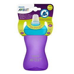 Philips Avent Soft, bitsäker pipmugg SCF802/01 - 1 mugg - Rymmern 300 ml - 9m+ - Lätt att greppa - Lätt att montera - BPA-fri - Lätt att rengöra - Bitsäker - diskmaskinssäker - Blå/Lila