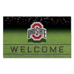FANMATS 19971 Ohio State Buckeyes Crumb Rubber Outdoor Door Mat - 18in. x 30in.
