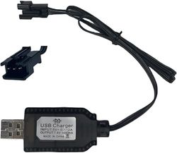 YUNIQUE GREEN-CLEAN-POWER - Ładowarka USB do Baterii LiPo 7,4V 2S | Złącze SM-3P | Bezpieczne i Wszechstronne Ładowanie | Lekkie i Przenośne | Kompatybilne z Samochodem/Drone/Łodzią RC, Czarny