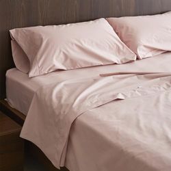Juego de sábanas Liso 200H color nude. Cama de 180 cm. 4 piezas