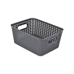 Cesto Trenzado 9L 30x23x13cm Gris