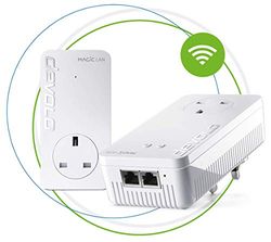 devolo Magic 1-1200 Wi-Fi 5 Starter Kit: stabiel thuiswerken, hoge prestaties (Mesh Wi-Fi, tot 1200 Mbps via Powerline, Wi-Fi 5, Wi-Fi overal, toegangspunt, 2x Fast Ethernet-poorten)