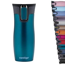 Contigo West Loop Autoseal Travel, Thermique en acier inoxydable, Fiole à vide, Gobelet étanche, Tasse à café avec couvercle facile à nettoyer sans BPA, Baie, 470 ml