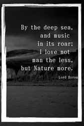 By the Deep Sea: An Inspirational Journal: Elegant Notebook, 120 Lined pages, 6" x 9", Designer Diary with Lord Byron Quote