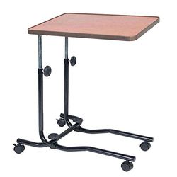 NRS Healthcare M15691 Table de Chevet/Chaise de Bureau Portative - Inclinable - Réglable et à Roues & L98229 Repose-Dos avec Angle Réglable, Bleu