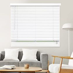 CHICOLOGY Faux Wood Blinds, Window Blinds, Wood Blinds, Window Shades, Window Treatments, Blinds & Shades, Window Shades For Home, Wooden Blinds, Basic White, 31"W X 72"H