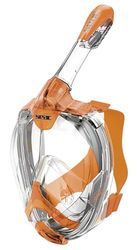 SEAC Amica, Masque de plongée avec Tuba pour Adultes et Enfants à partir de 6 Ans, Masque en polymère hypoallergénique sans phtalate, Orange, S/M