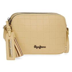 Pepe Jeans Naiara Borsa a tracolla due scomparti giallo 19 x 13 x 3 cm finta pelle