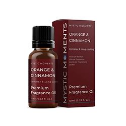 Mystic Moments | Orange & Cinnamon Fragrance Oil - 10ml - Perfect for Soaps, Candles, Bath Bombs, Oil Burners, Diffusers and Skin & Hair Care Items