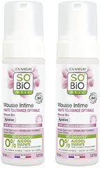 So'Bio étic - Mousse intime, haute tolérance optimale, mauve bio, apaise, Multicolor, 150 ml (Lot de 2)