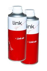 LINK SP302 Confezione da 2 Bombolette Spray Aria Compressa 400 ML. *** NUOVA CANNUCCIA PER AUMENTARE LA PRESSIONE DEL GETTO!!!