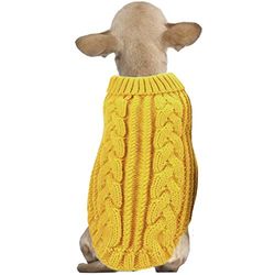 Alpha Dog Truien, vlechten, mosterd, maat XL, 40 cm