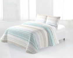 Miracle Home. Colcha Bouti 100% Microfibra cepillada, Ligera y traspirable Carvin Ultras. 280 x 265 cm. Cama 180