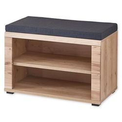 Stella Trading Sonos Schoenenbank, massief, FSC-gecertificeerd, moderne zitbank met opbergruimte voor je hal, oud/Old Artisan Oak