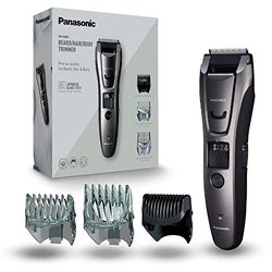 Panasonic ER-GB80-H503 Tondeuse à Barbe, Cheveux et Corps pour Hommes, Portative Étanche Sans Fil, 39 Longueur Réglables, 3 Accessoires, Détaillée, Fonctionnement Avec ou Sans Fil, Argent Foncé