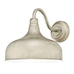 63155 Candeeiro de parede para exteriores com LED regulável, acabamento em aço desgastado
