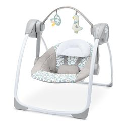 Ingenuity Columpio Portátil 2 Go - Endless Bloom - 6 Velocidades - 10 Melodías - 2 Juguetes - 0-9M