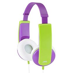 JVC HAKD5VIOLETVERT Casque universel avec Cordon 0,80 m pour Enfant Violet/Vert