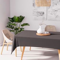 Soleil d'ocre Toalha de mesa antimanchas, retangular Alix, cinzento, antracite, 160 x 270 cm