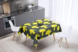 Bonamaison köksdekoration, bordsduk, lila, svart, 140 x 140 cm – designad och tillverkad i Turkiet