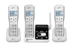 Geemarc Amplidect 595 U.L.E Trio - Pack de 3 Téléphones Fixes sans Fil avec Fonction SOS et Grosses Touches pour Séniors - Perte Auditive Moyenne ou Sévère - Version FR