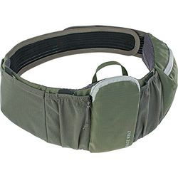 EVOC RACE BELT höftväska för tillbehör och verktyg (AIR PAD SYSTEM för optimal ventilation, sofistikerad fickhantering, höftväska med flexibelt AIROFLEX höftbälte), mörkgrön