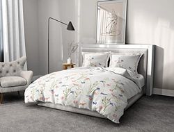 Home Linge Passion, Dekbedovertrek, 3-delig, 100% katoen, 57 draden, 2 personen, 240 x 260 cm, mademoiselle roze, crème
