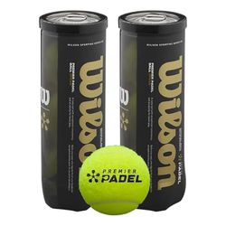 Wilson Premier Padel, Palline Paddle Unisex-Adult, Giallo, 2 x 3 Confezioni