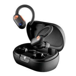 Skullcandy Écouteurs Intra-Auriculaires sans Fil Push ANC Active de, Autonomie 58 h, Imperméabilité IP67, Chargement sans Fil, Micro, Fonctionnent avec Appareils iPhone et Android - True Black/Orange