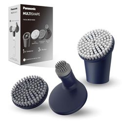 Panasonic ER-CFB1-A503 MULTISHAPE [Sistema Modulare per la Cura della Persona] Set Testine Spazzole per il Viso, Spazzola Esfoliazione Viso, Spazzola Pulizia Barba, Spazzola Pulizia Profonda, Nero