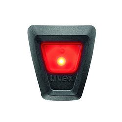 uvex Plug-in LED XB052 luz, compatível com modelos uvex ative, luz fixa ou intermitente, preto-vermelho, One Size
