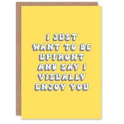 Artery8 Greeting Card Visually Enjoy You Fun Cheeky Lesbian For Her Wife Woman Girlfriend Birthday Card