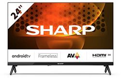 Sharp 24FH6EA Android TV 60 cm (24") HD Ready LED TV sin Marco (Android 11, Google Assistant, Bluetooth, 3xHDMI, 2xUSB), Negro
