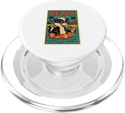 Skunk Divertido Relajante Lindo Animal Vintage Relax Estampado Retro PopSockets PopGrip para MagSafe