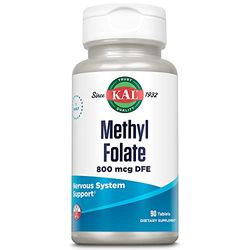 KAL Methyl Folate 800 Mcg | 90 Comprimidos | Apto Para Veganos