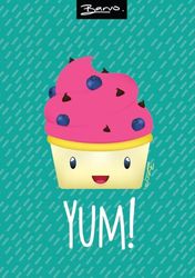 Yum! Composition Notebook: Cute Composition Notebook, Teacher journal gift, Travel journal, Cute illustration notebook for school, 7x10 inch, 110 lined pages