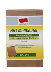 quickpack 78513 organisk avfallspåse, grön, 20/16 x 35
