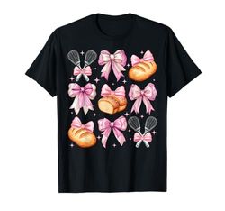 Coquette Bow Pane Cottura Pane Baker Ragazza Mamma Rosa Maglietta