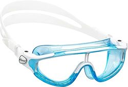 Cressi King Baloo Kid Goggles - Gafas Unisex Niños de Natación, Piscina y Snorkel, Azul/Blanco, 7/15 Años