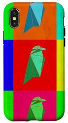 Vintage Retro Color Box Repeating Ravencoin Price Logo RVN Case for iPhone X/XS