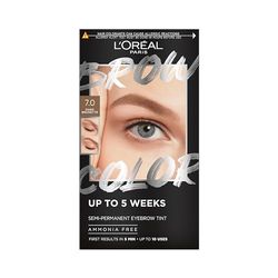 L'Oréal Paris, halvpermanent ögonbrynstans, varar upp till 5 veckor, synliga resultat på 5 minuter, upp till 10 användningsområden, ammoniakfri, bryn färg, nyans: 7,0 mörkblond