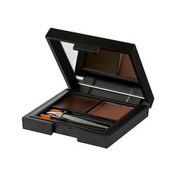 Sleek MakeUP Brow Kit, Brow Wax and Powder Kit with Tweezers and 2 Brushes, Define and Sculpt Brow with a Travel Size Kit, Extra Dark
